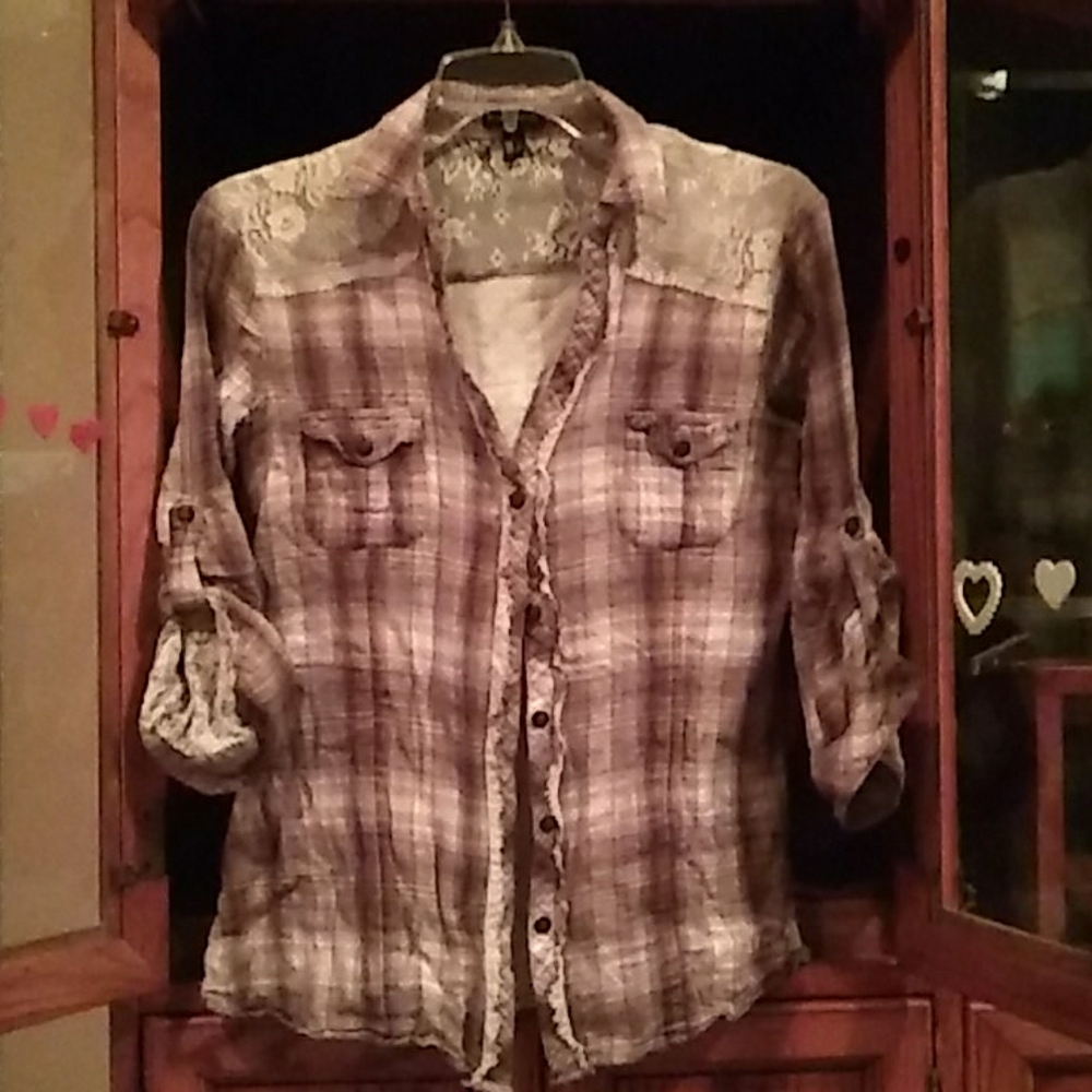 Lace flannel